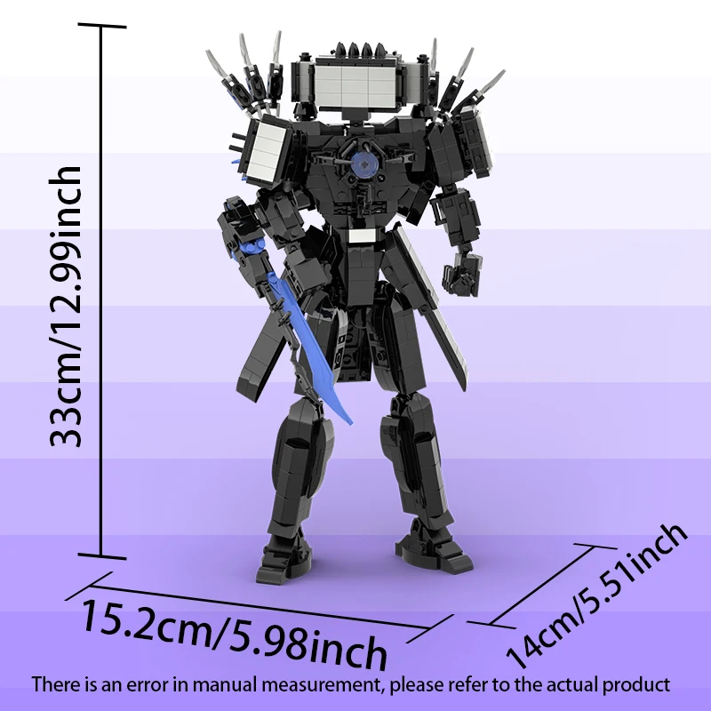 MOC New Hammer Super TVman King Skibidi Building Blocks figure colorate modello fai da te TITAN Toilet Man Assembly Toys For Adult Kid