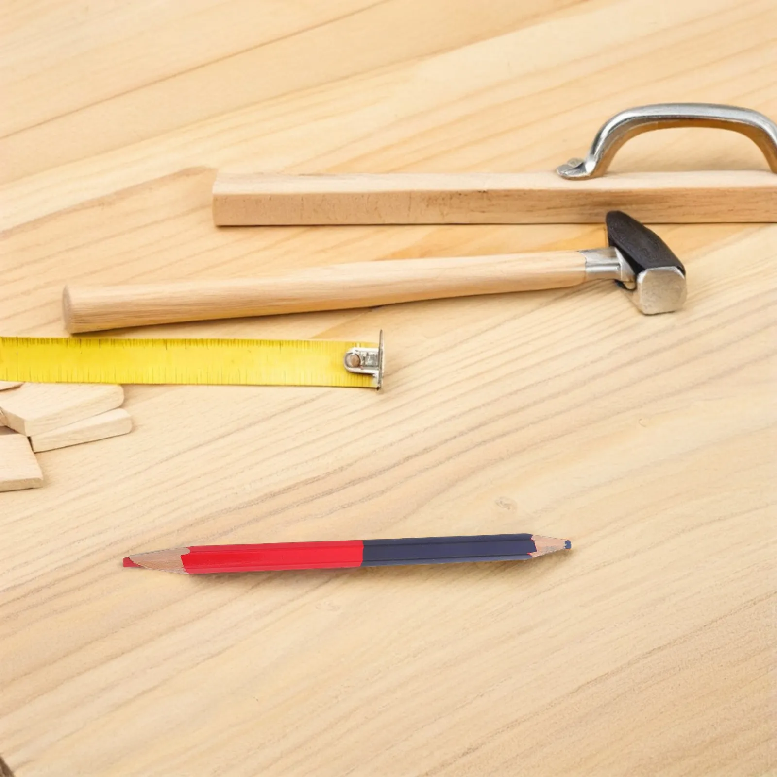 20Pcs Red Blue Dual-Ended Hexagonal Wooden Pencil Set for Drawing Sketching Marking Measuring Carpentry Editing