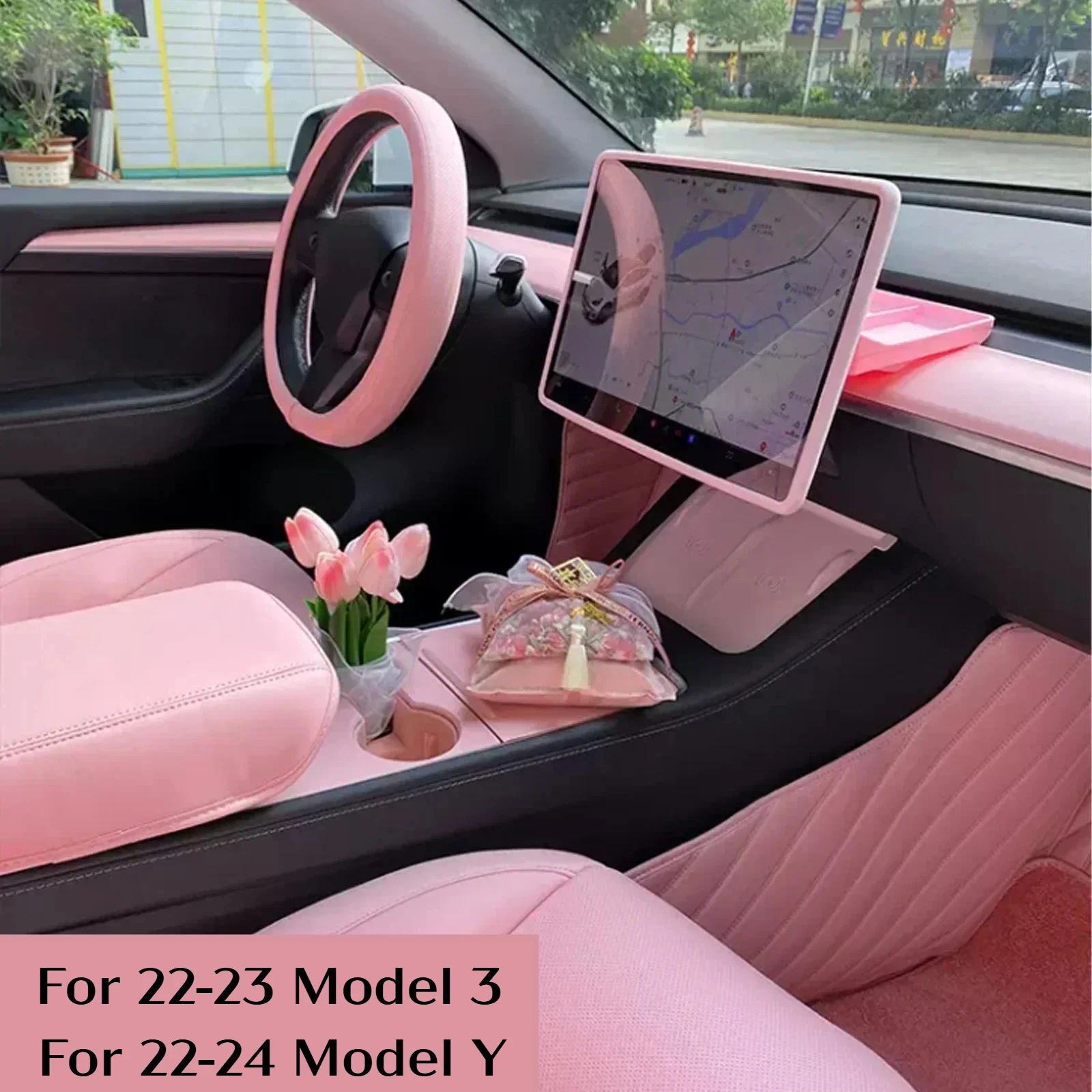 

Fit For 22-23 Tesla Model 3 Model Y Center Console Centre door Edge Protection strip Rear air vents anti-kick Cover