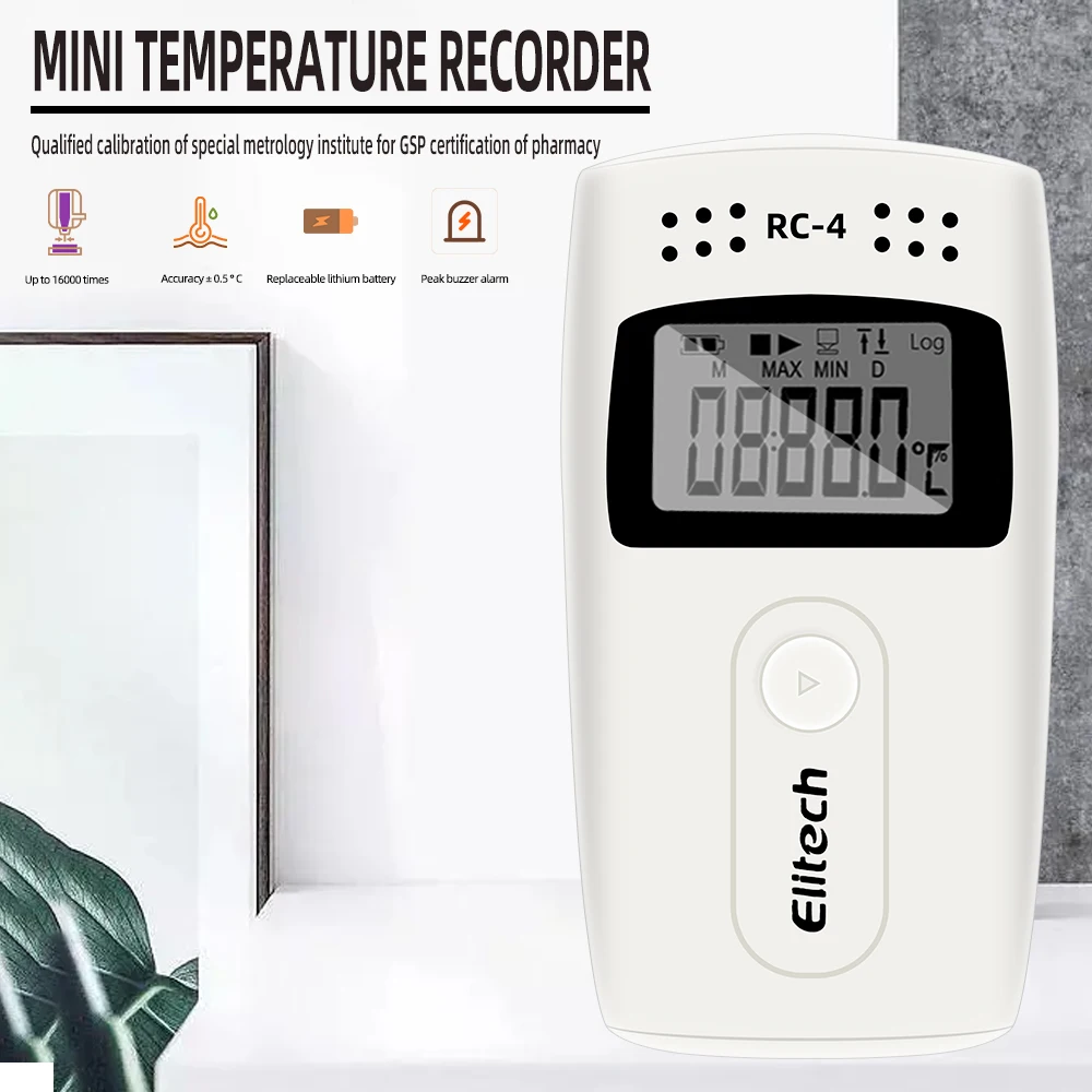 10 Pieces/Lot RC-4 Data Logger USB Datalogger Mini Temperature Data Recorder 16000 Points Recorder for Cold Chain Storage