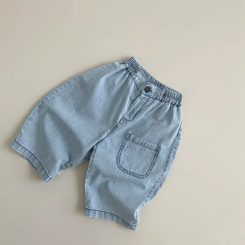 

Children 1-5 Years Old Spring Summer Thin Jeans Boys Loose Casual Pants Fashion Girls Pants