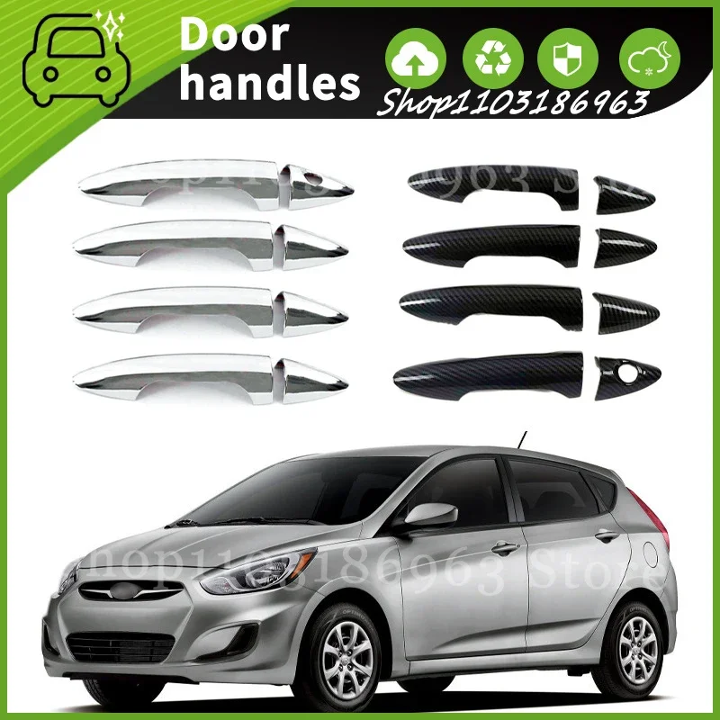 

For HYUNDAI accent 2012-2016 Gloss Black Chrome Car Door Handle Cover Trim Styling Accessories Car Stickers Auto Accessories