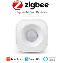 Tuya Alexa ZigBee เซ็นเซอร์ตรวจจับการเคลื่อนไหวของร่างกายมนุษย์แอพสมาร์ทระบบรักษาความปลอดภัยไร้สายทำงานร่วมกับ Google Home