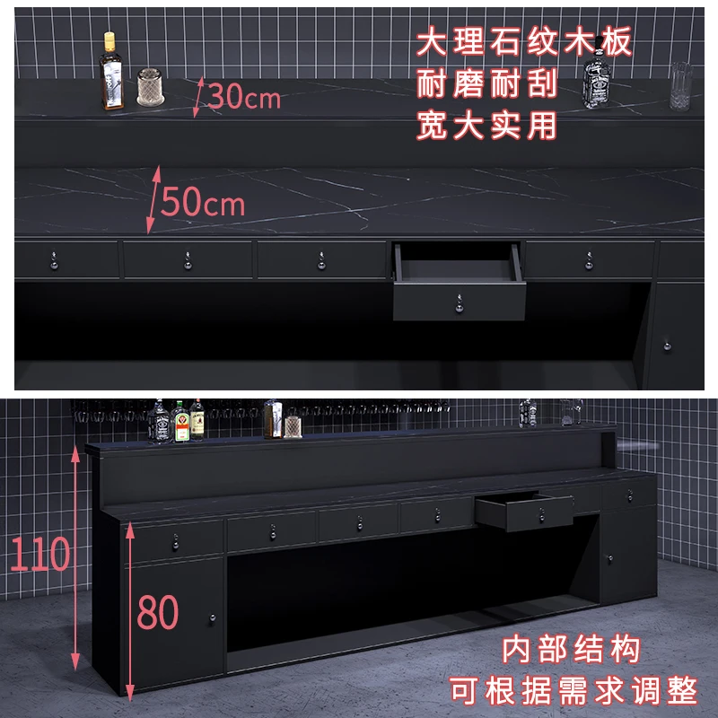 Cashier Industrial Style Shop Bar Counter Small Bar Table Restaurant Bar Counter