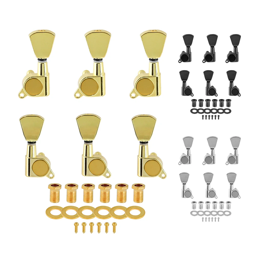 Quality Alloy Tuning Pegs 3R3L Machine Head Guitar Parts Gold Locking Kit for Acoustic Electric Guitar Accessories