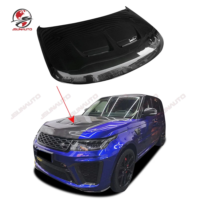 Front Engine Hood For 2014-2022 Land Rover Range Rover Sport Carbon Fiber Accessory For Range Sport L494 Hood Bonnet Car Parts