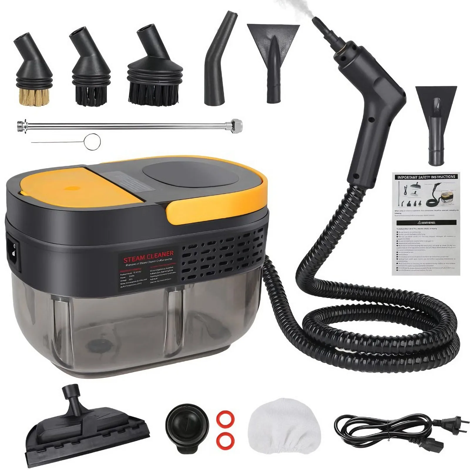 Nettoyeur Vapeur Portable Haute Pression pour Climatisation, Machine de Nettoyage 3 Vitesses Réglables, pour Hotte de Cuisine, Saleté, Vitres, Voiture, Laveuse à Jet