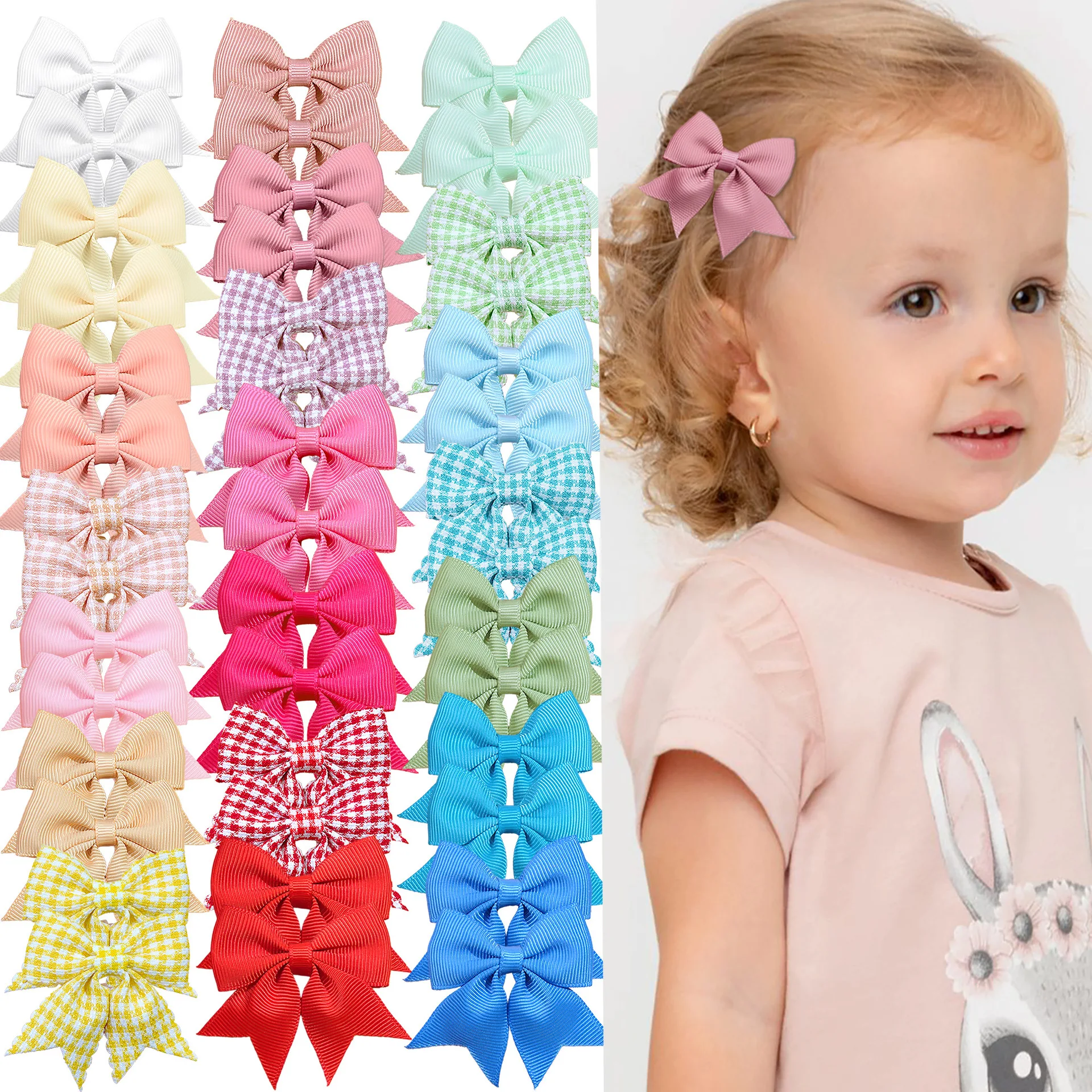 200-piezas-de-lazos-para-el-cabello-con-diseno-de-tartan-para-ninas-pasadores-con-borde-ondulado-de-14-pulgadas-accesorios-para-el-cabello-para-ninos