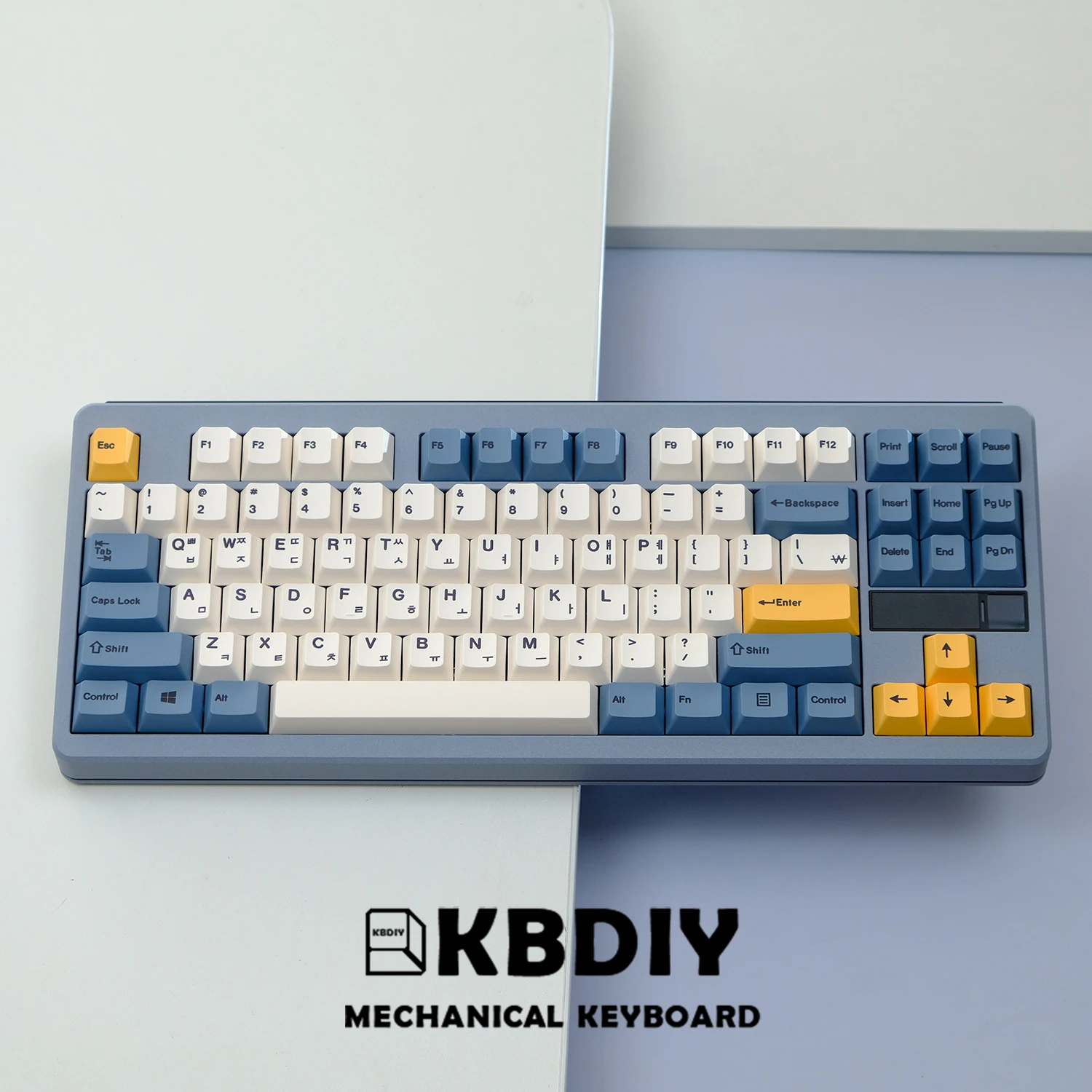 KBDiy 145 Tasten/Set PBT Aprikose Gelbe Tastenkappe Koreanisches Kirschprofil Tastenkappen für mechanische Tastatur 7U DIY Custom für GMK67 GMK75 – Detail 10
