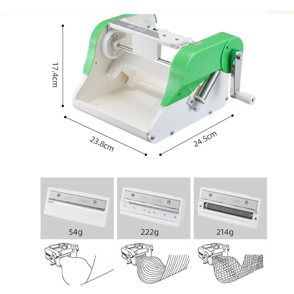 Commercial Hand-Cranked Hot Pot Slicing, Shredding And Mesh Cutting Machine, Easy Preparation, Time-Saving And Labor-Saving