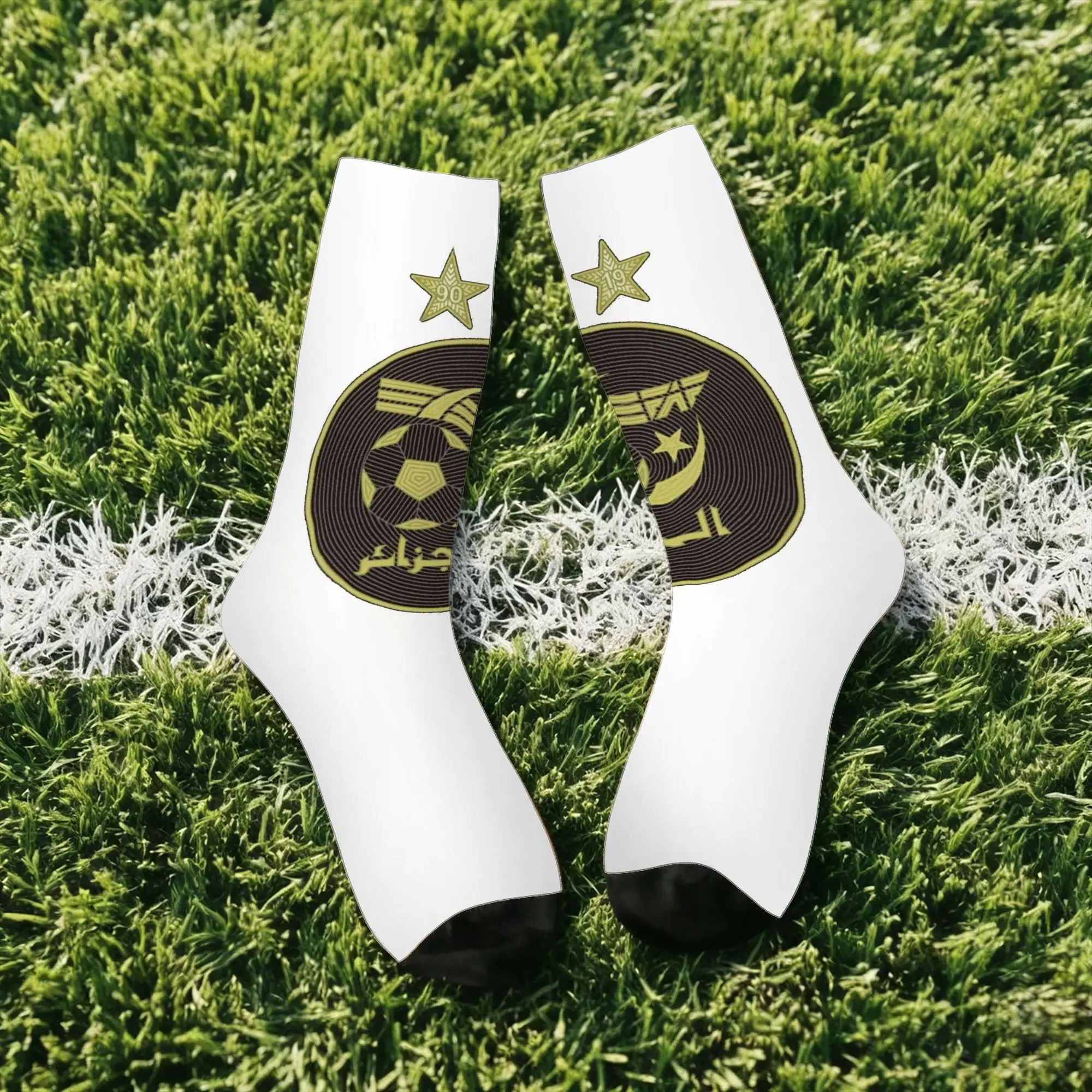 Hip Hop Retro Algeria Crazy Men's compression Socks Unisex  Street Style Seamless Printed Funny Sock Match Day Essentials