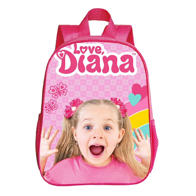 

Kids Diana Show Print School Bags Preschool Girls Backpack Kawaii Girl Pink Backpack Toddler Small Daypack Kids Bookbag Gift