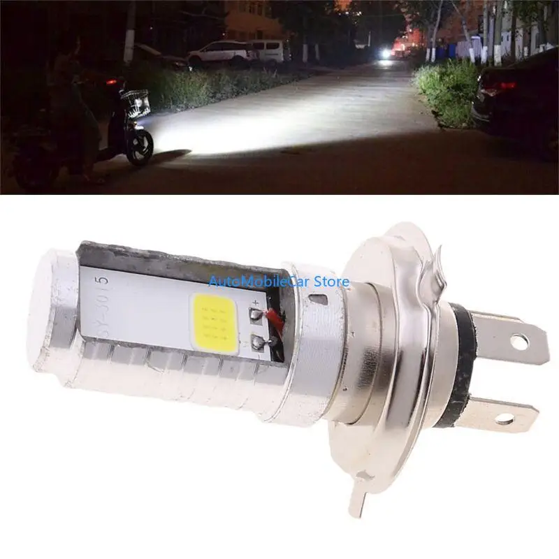 G8TE Motorcycle Accessories Headlight Fog Lamp Bulb 15W H4 Hi/Lo Beam LED Bulbs