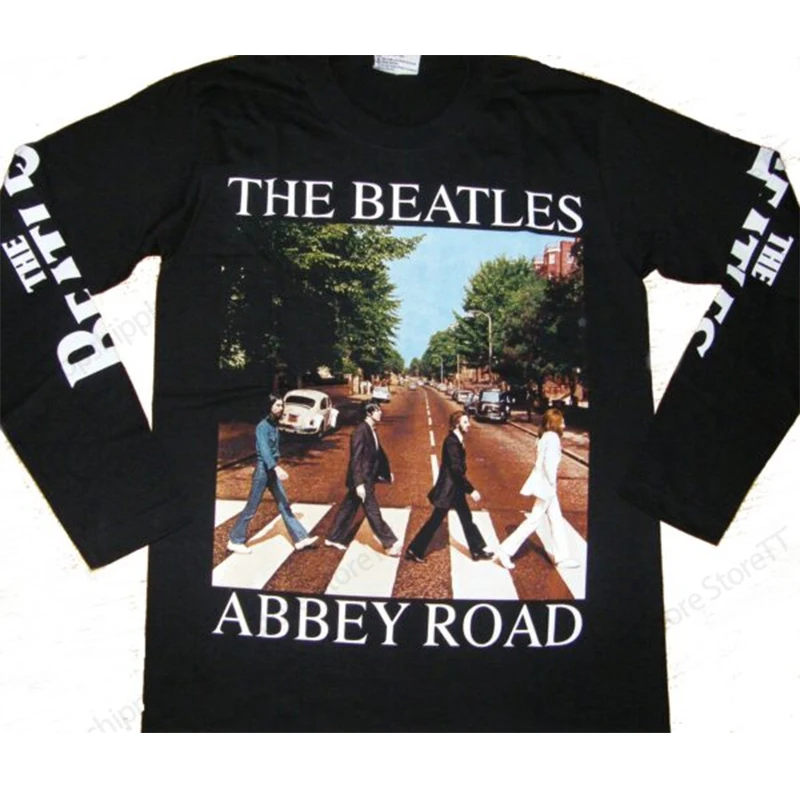 Mens Rock Band Long Sleeve T-shirt The Beatles Album 3D Print Tshirt Men Women Fashion Breathable Hip Hop Tops Tees Men Clothing