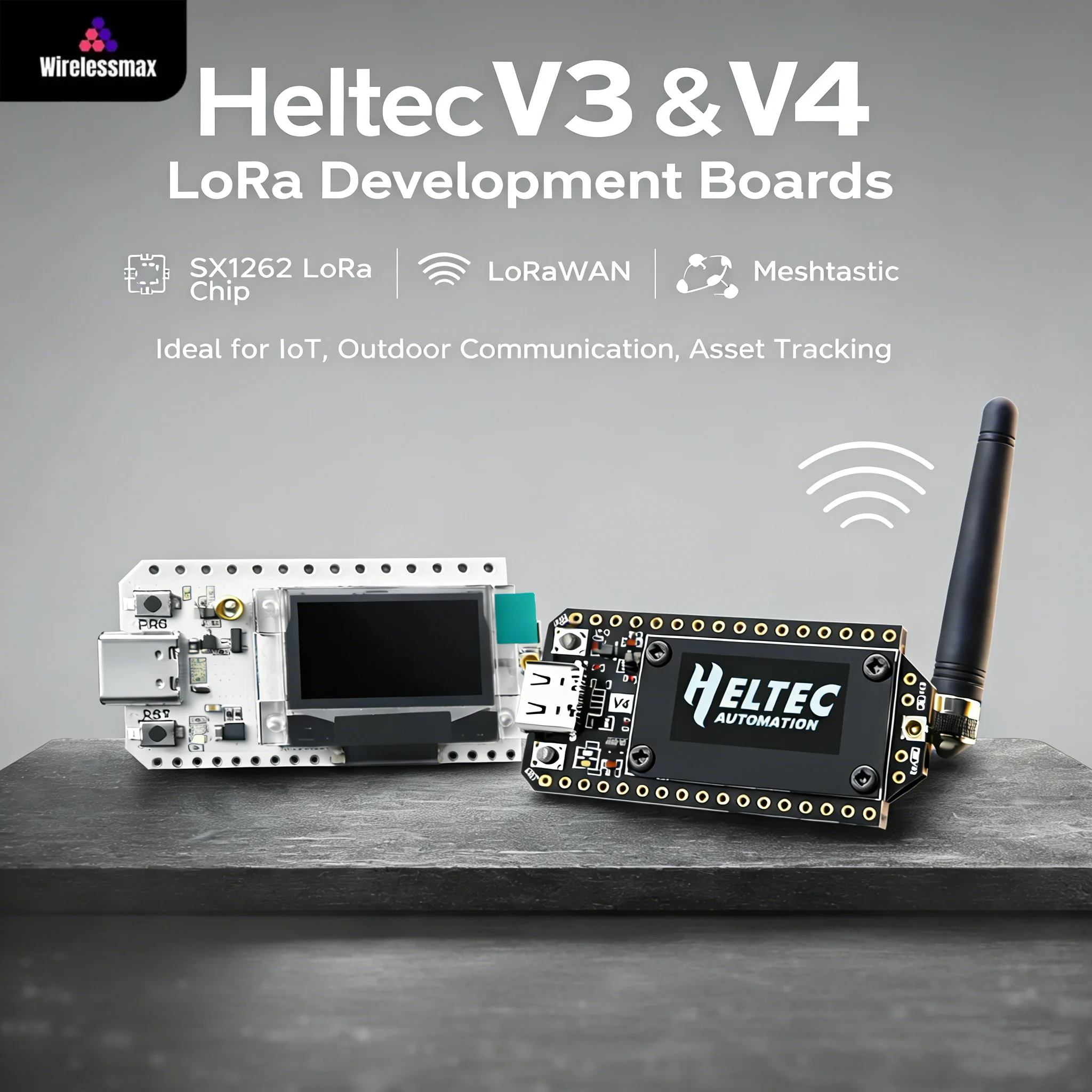 Heltec V3/V4 Dual Antenna Upgraded ESP32-S3 SX1262 WiFi Bluetooth 2MB PSRAM 0.96inch OLED For Arduino Meshtastic