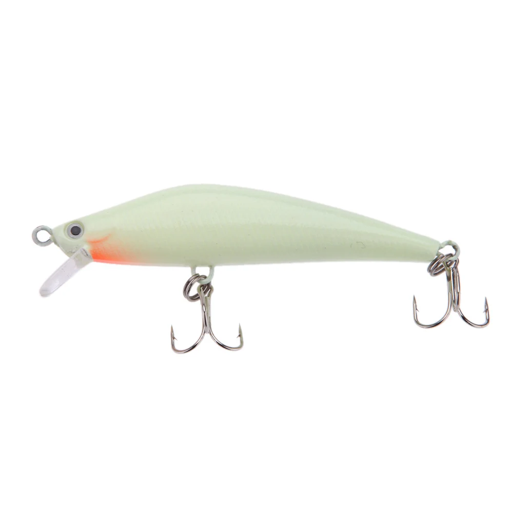 Lixada cebo nocturno luminoso 3D, señuelo de pececillo duro, anzuelo de pez, 82mm, 8g, accesorio de aparejos de pesca Artificial con dos ganchos