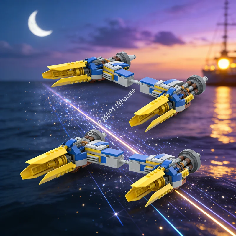 

198 деталей MOC Star Battle: Модульный городской пейзаж, кастомизированная модель Radon, конструктор, игрушки, блоки, рождественские подарки, архитектурная идея