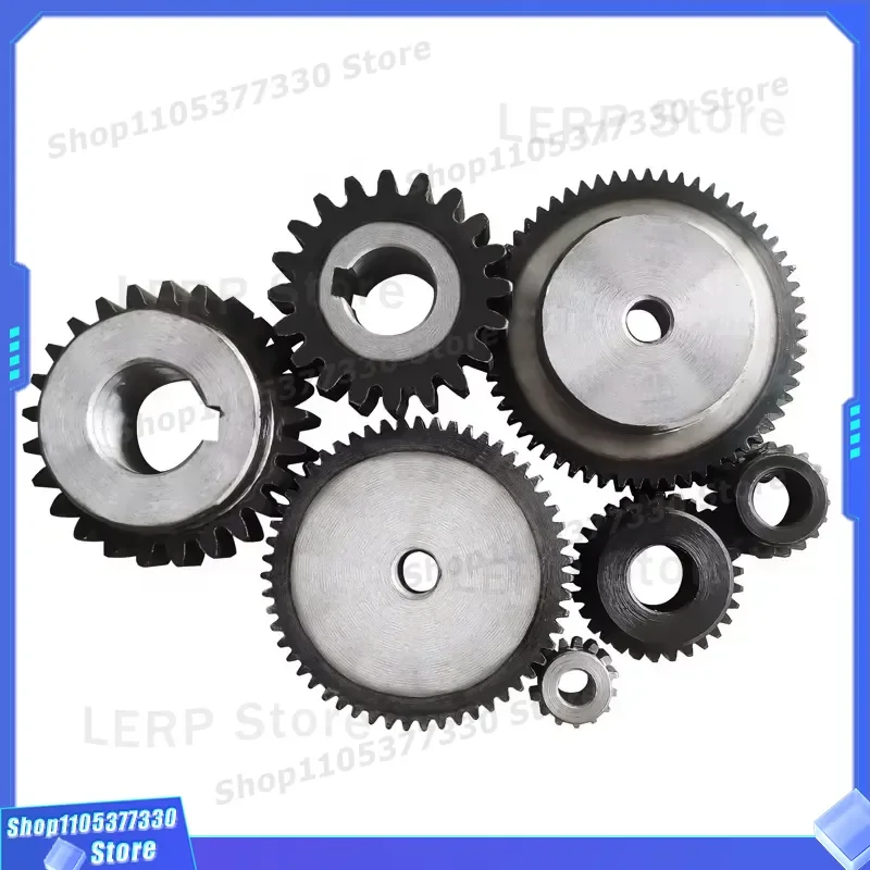 Custom M1 M2 M3 M4 M5 M6 Cylindrical Spur Gear Pinion Various Types Metal Steel Transmission Parts for DIY Mechanical
