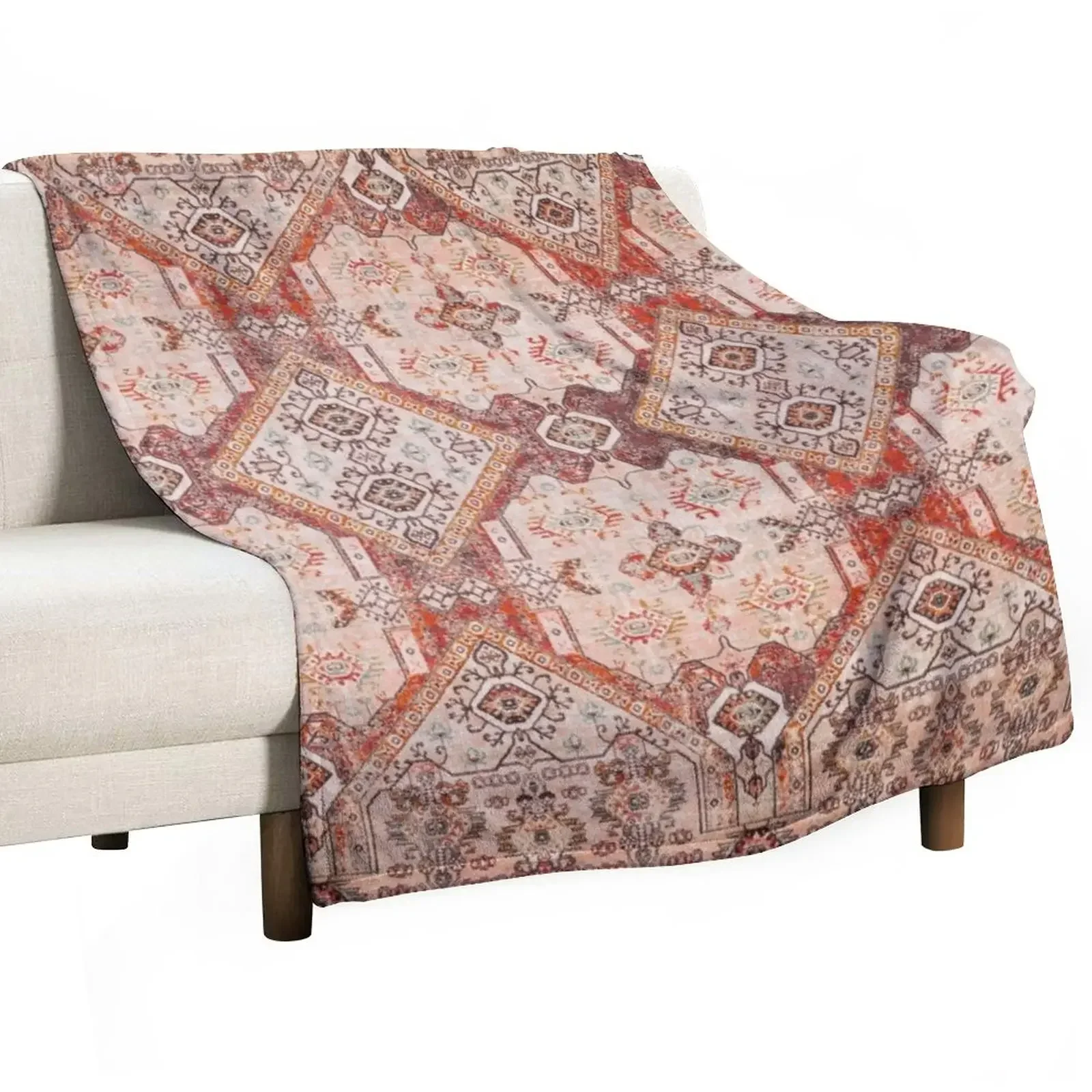 Heritage Oriental Traditional Bohemian Moroccan Style Throw Blanket Thermal Decorative Sofas Blankets