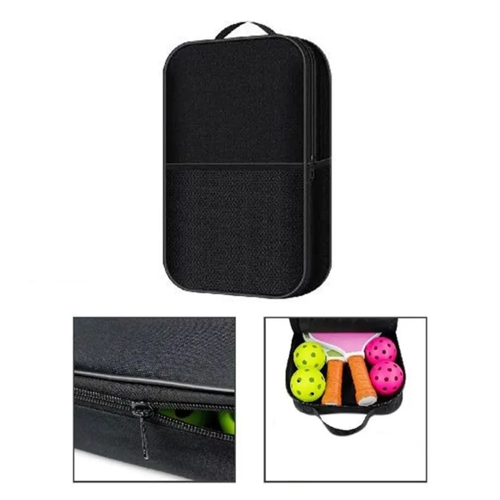 Tas Raket Pickleball Portabel Profesional, Tas Raket Pickleball Ringan Warna Solid, Organizer Raket Olahraga
