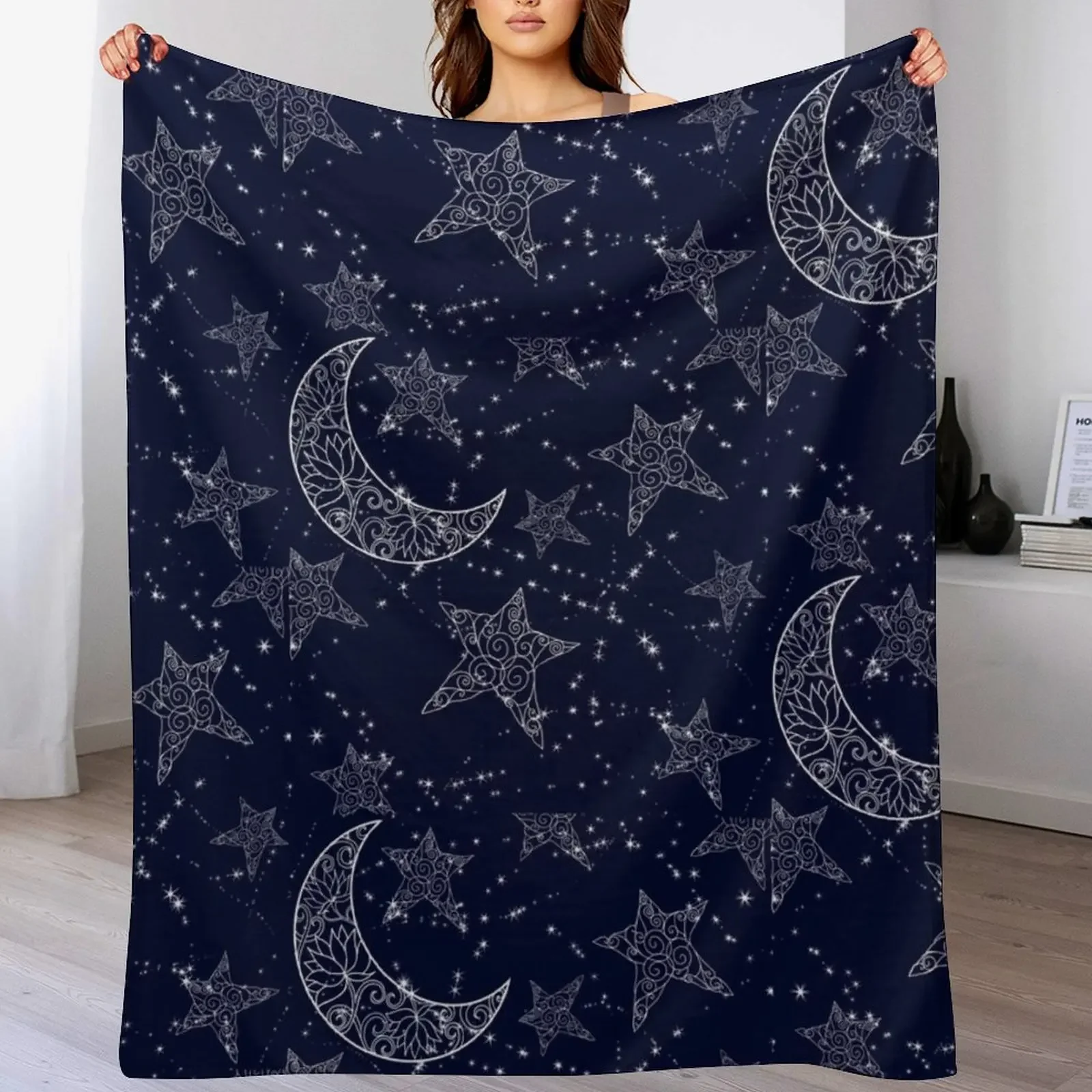 Celestial Throw Blanket christmas decoration Designers Moving Blankets