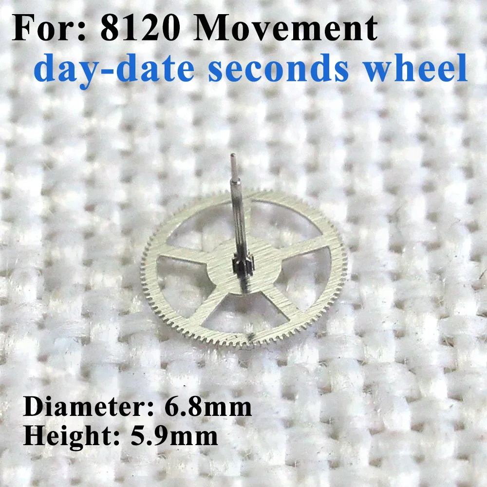 Watch Accessories Day-Date Double Calendar Seconds Wheel Suitable for 8120 Movement Watch Repair Parts