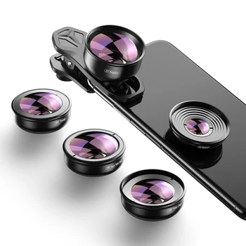 APEXEL HD 5 in 1 Camera Phone Lens 4K Wide Macro Lens Portrait Super Fisheye Lens CPL Filt