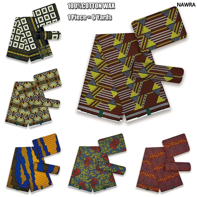 Guaranteed Veritable African Real Wax Prints Fabric Ghana Style Ankara Wax Tissu Pagne 100%Cotton Soft Design Nigeria Wax Fabric