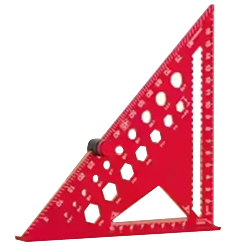 AEE6-Triangle Ruler With Positioning Pin, Woodworking Multi Angle Ruler , High-Precision Right Angle Scribe Marking Ruler