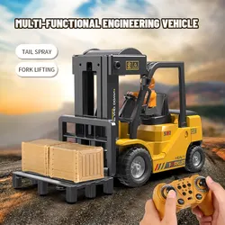 Remote Control Crane.12 Channel 2.4GHz Full Functional Remote Control Forklift with Lights and Sounds.RC Construction Toy