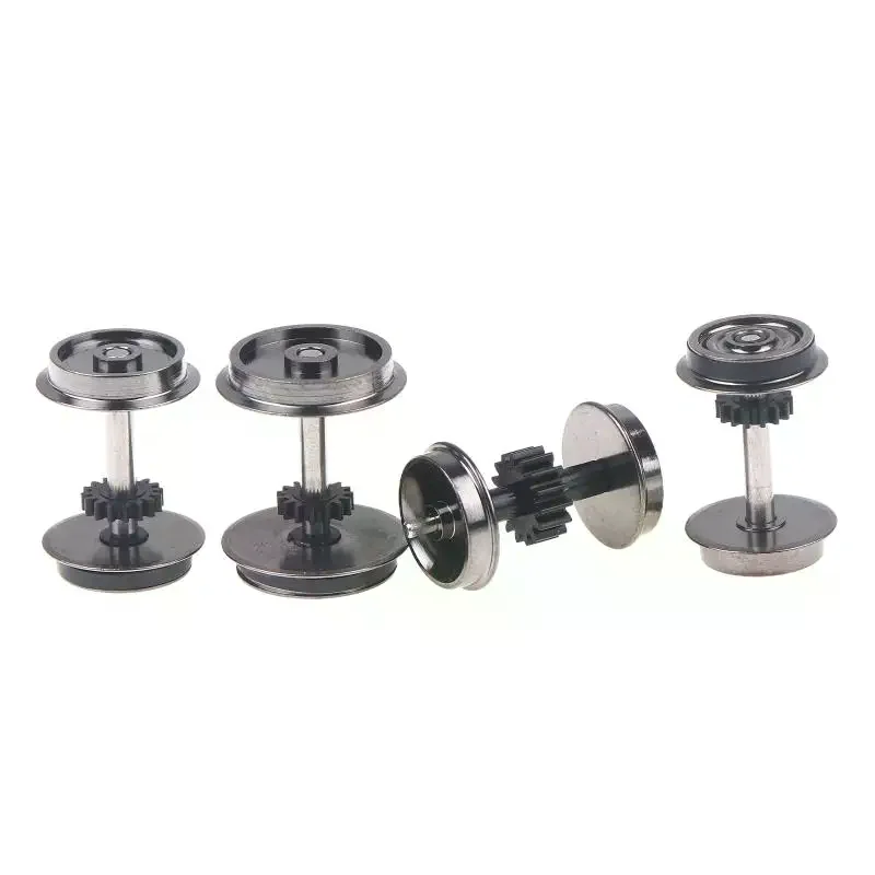 2 stuks HO Schaal Wielen Upgrade DC Wielset Voor 1:87 Model Treinen Spoorweg HO Gauge Wielen Voor Modeltreinen DIY Accessoire