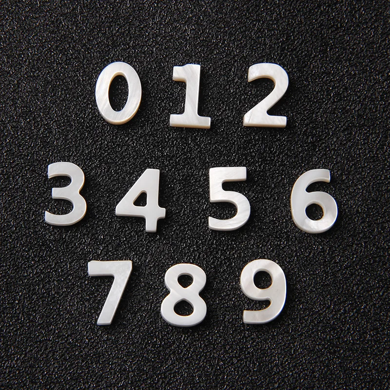 12 Constellation Letters Number Beads Natural Shell Glass Stone Charms Accessories For Jewelry Making Necklace Bracelet Handmade