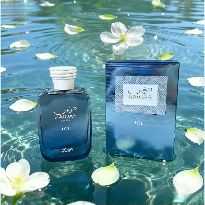 メンズ用香水「HOT Sale Long Lasting Hawas」EDP - フレッシュなアクアティック、スパイシーなアロマティック、そしてプレミアムなムスクの香り、インテンスなニッチスタイルのコロンスプレー