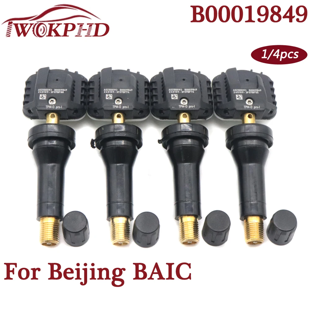 TPMS B00019849 Tire Pressure Monitor Sensor For Beijing BAIC BJ40 BJ40 Plus BJ60 BJ80 433MHz 2018 2019 2020 2021 2022 2023