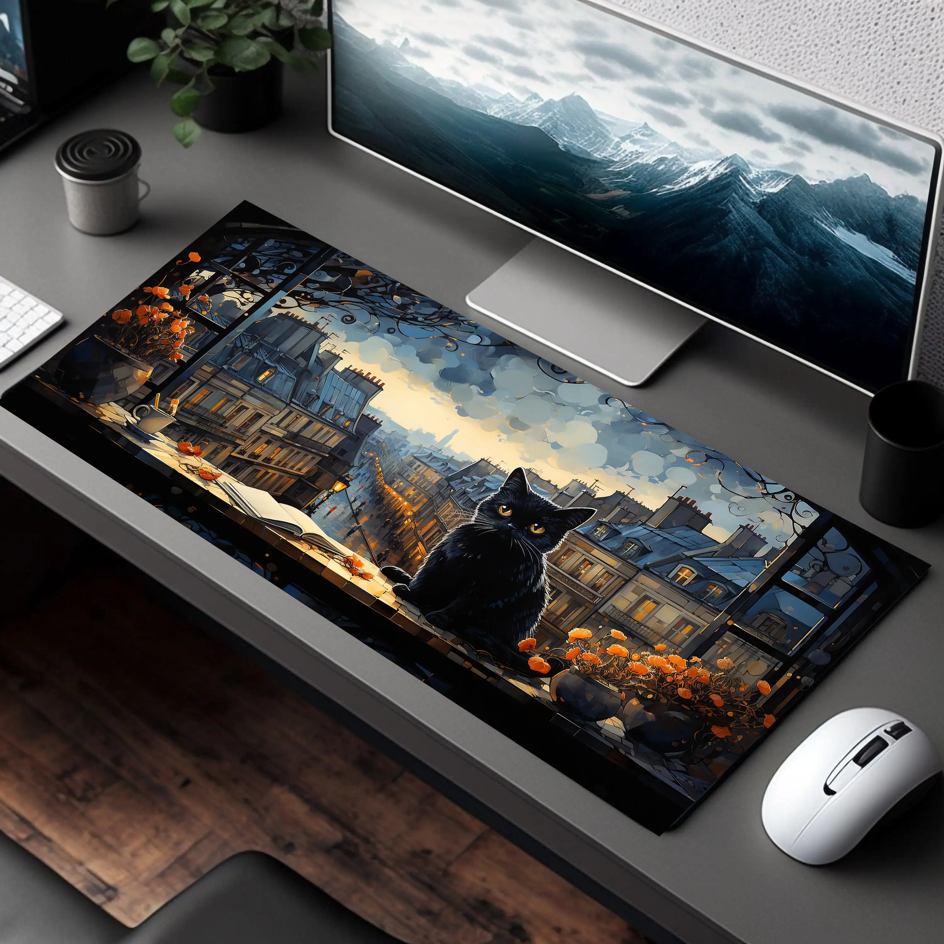 

Коврик для стола с милым котом, нескользящий и водонепроницаемый игровой коврик для мыши, коврик для украшения офисного и игрового стола, идеальный подарок для друзей.