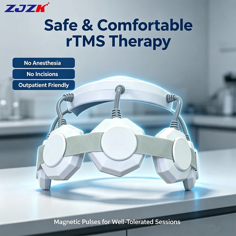 ZJZK Professional TMS Transcranial Magnetic Stimulation Machine Brain Physical Therapy Device for Sleep Disorder Mental Relax