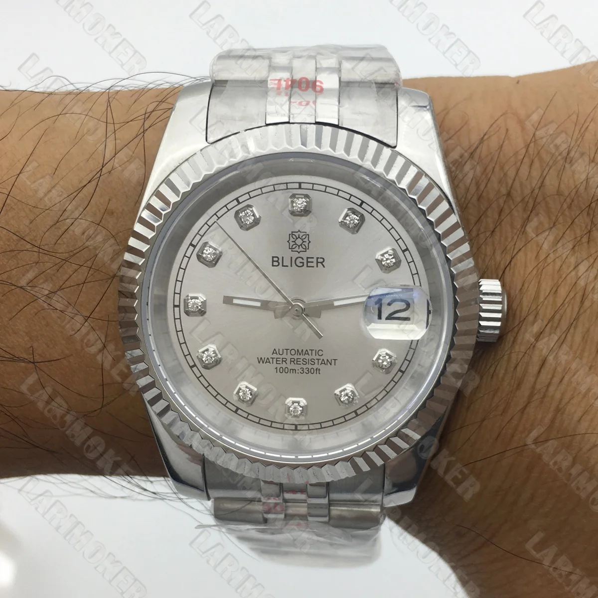 

Женские/мужские часы BLIGER 36 мм/39 мм с окошком даты, механизмом nh35, сапфировым стеклом, ремешком из нержавеющей стали и корпусом