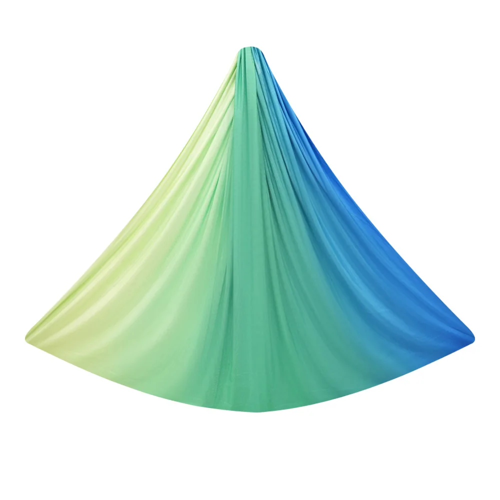 Wholesale Colorful 5m*2.6m Aerial Yoga Hammock Customizable Gradient Color 6 Meters Multi-color Yoga Swing