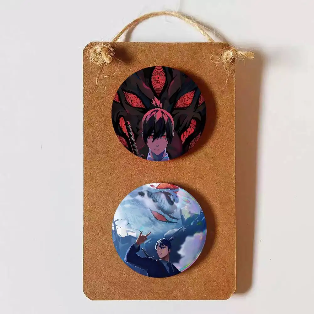 Aki Hayakawa Cute Cool Round Pin Badge Set for Anime Game Music Cartoon Fans Backpack Denim Jacket Hat Decoration