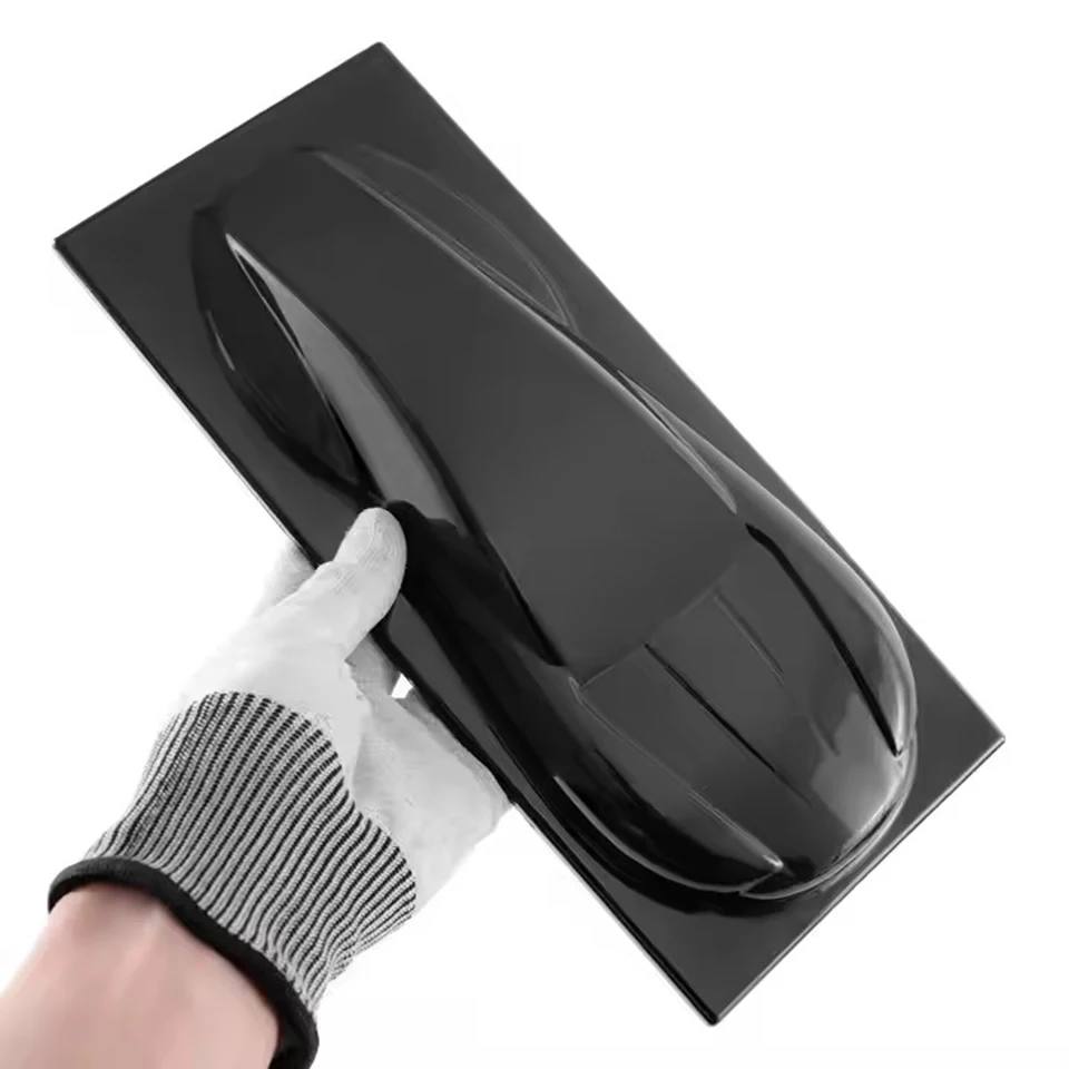 2pc Black Formula Racing Car Shape Display Board, ABS Hard Automotive Wrap Film &Paint Sample Demo Panel For Hydro Dipping MX-02