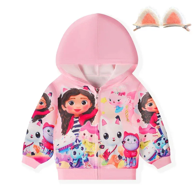 

Kids Gabby Cats Hoodie Toddler Girls Gabbys Dollhouse Cosplay Baby Girls Long Sleeve Sweatshirt 2022 Autumn Children's Costume