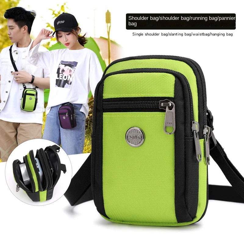 Multi-function Small Bags Mini Shoulder Crossbody Bag Men Nylon Mobile Cell Phone Pouch Waist Bag Hanging Bag Case bolsos purses