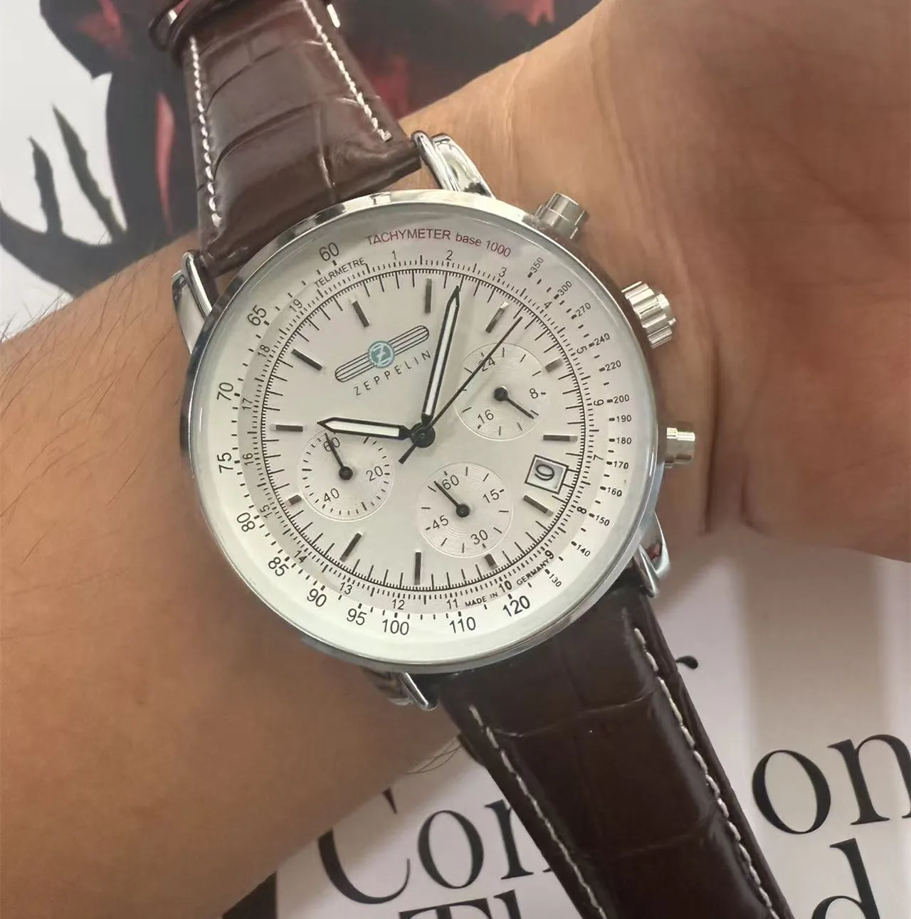 Jam Tangan Pria Seri Zeppelin 8886M Baru Terlaris Jam Tangan Kuarsa Tanggal Waktu Tiga Jarum Kecil Jam Tangan Bisnis Retro Klasik