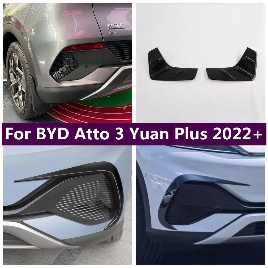 

Rear Foglight Lamp Eyelid / Front Fog Side Bumper Protection Cover Trim Fit For BYD Atto 3 Yuan Plus 2022 2023 2024 Accessories