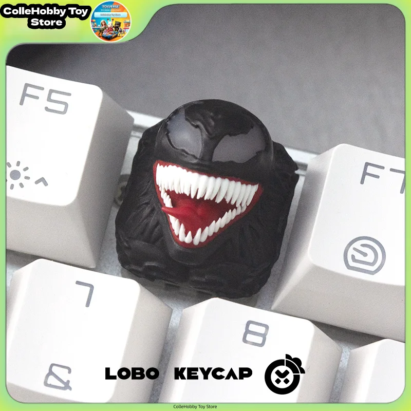 Resin Art Decoration Items - Keycap Lobo Venom, keycap artístico em