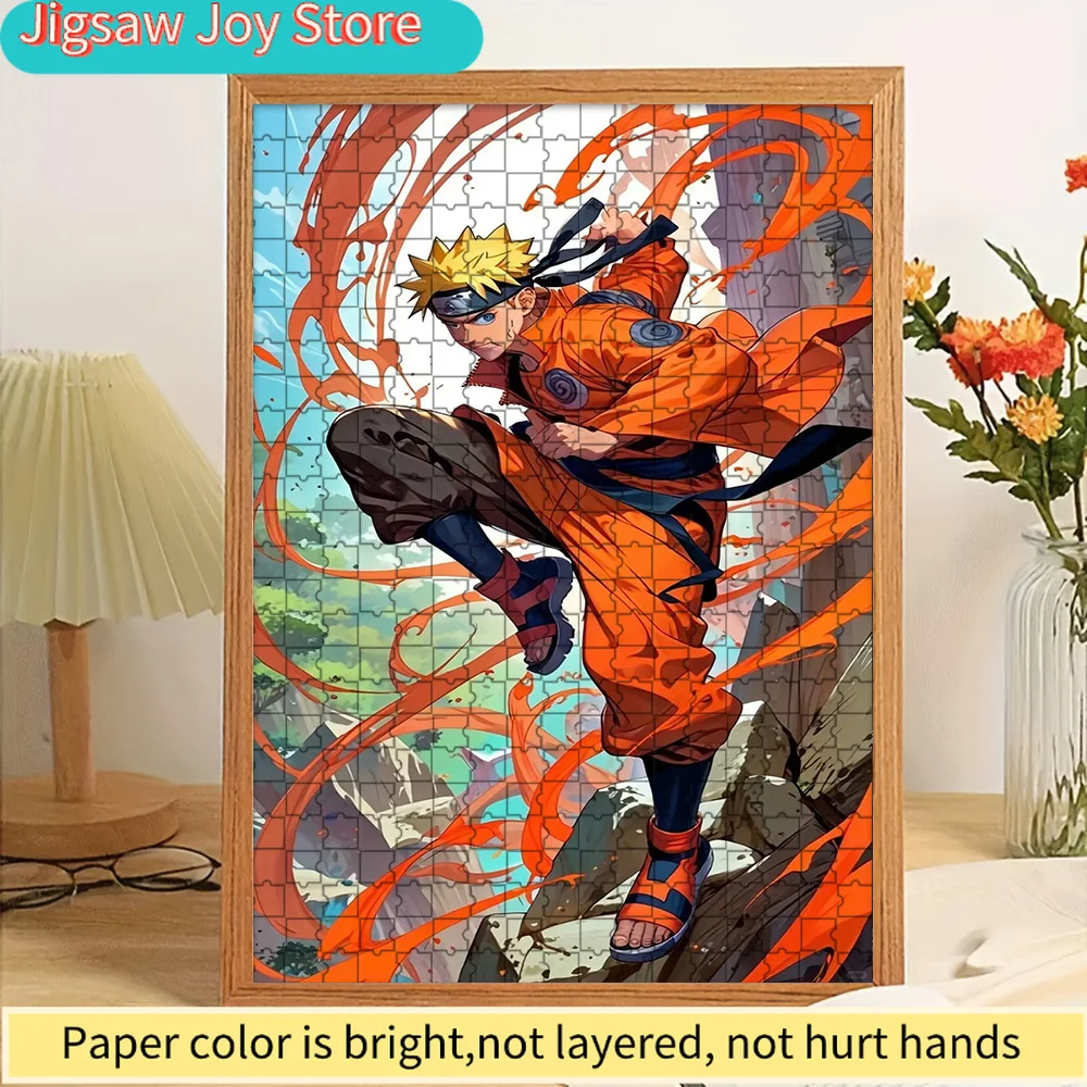 

Anime Naruto Dynamic Orange Chakra Flow Scene Paper Jigsaw Puzzle, Premium Thick Paper Material, HD Vibrant Nature Landscape Bac