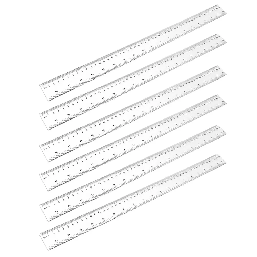 

20 шт. 15-сантиметровых прозрачных пластиковых линеек для школы, офиса и черчения