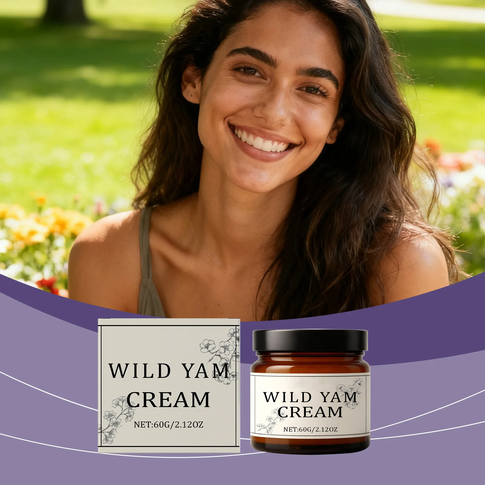 Wild Yam Cream Balance Hormone Adjust Menopausal Estrogen Reduce Bad Mood Relief Menstrual Pains Plant-Based Women Health Balm