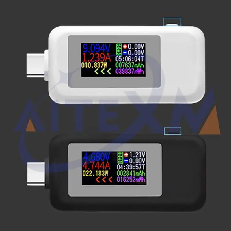 10 w 1 DC type-c USB Tester prądu 4-30V miernik napięcia rozrządu amperomierz cyfrowy Monitor odcięcia wskaźnik zasilania banku ładowarka