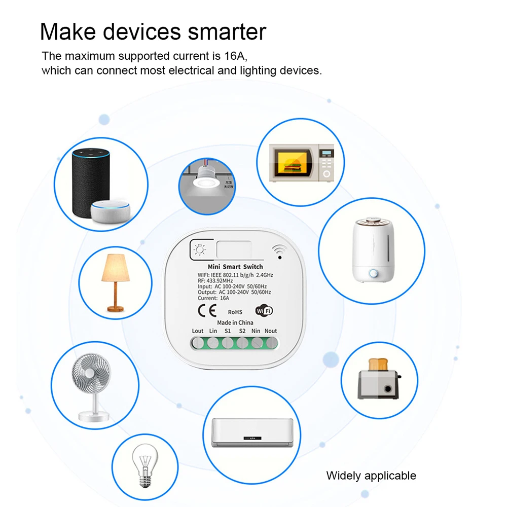 Xiaomi Homekit Smart Light Switch Smart Home Wireless RF Push Button Wall Switch Via Alexa Google Home Alice Smart Life App